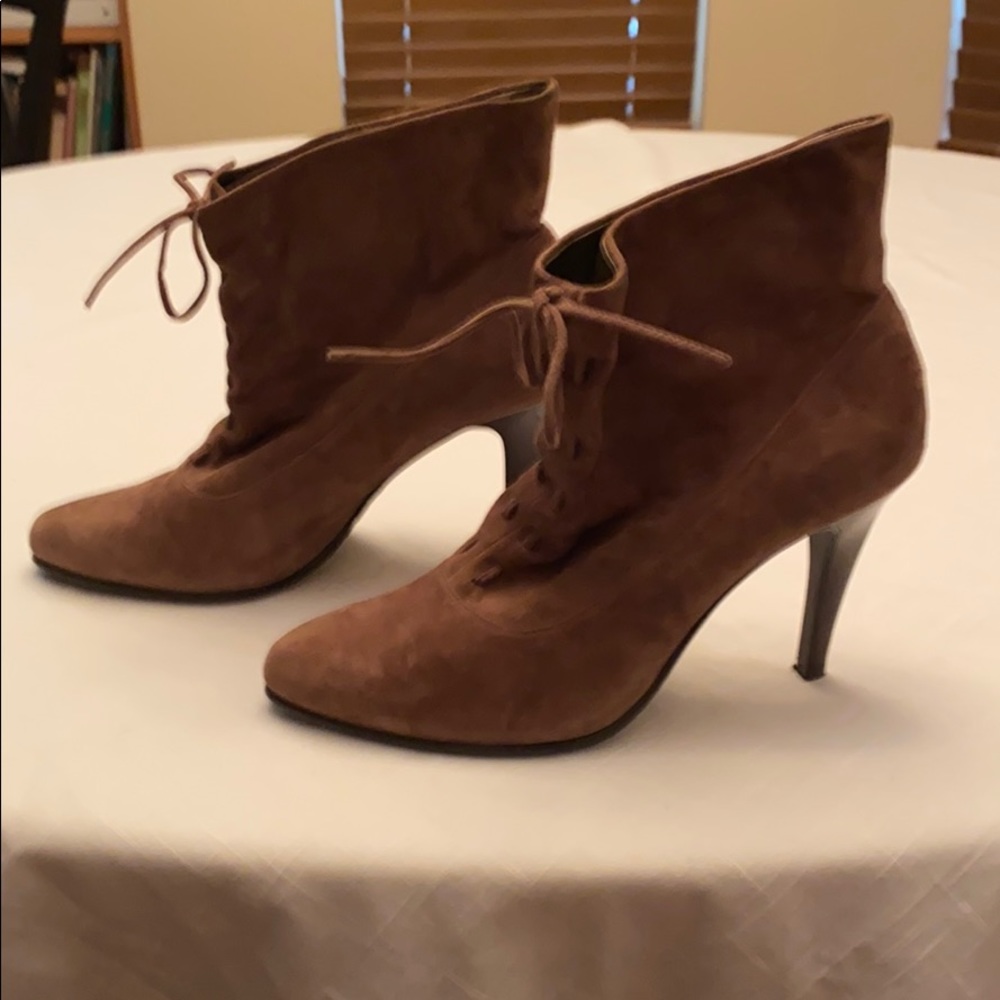 Tan suede boots